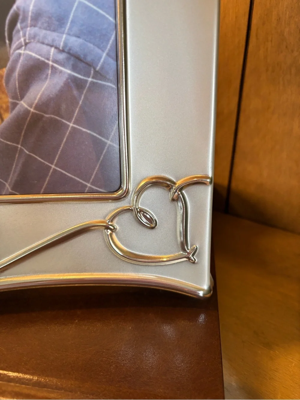 Lenox Silver Curved Picture Frame with Heart Accent